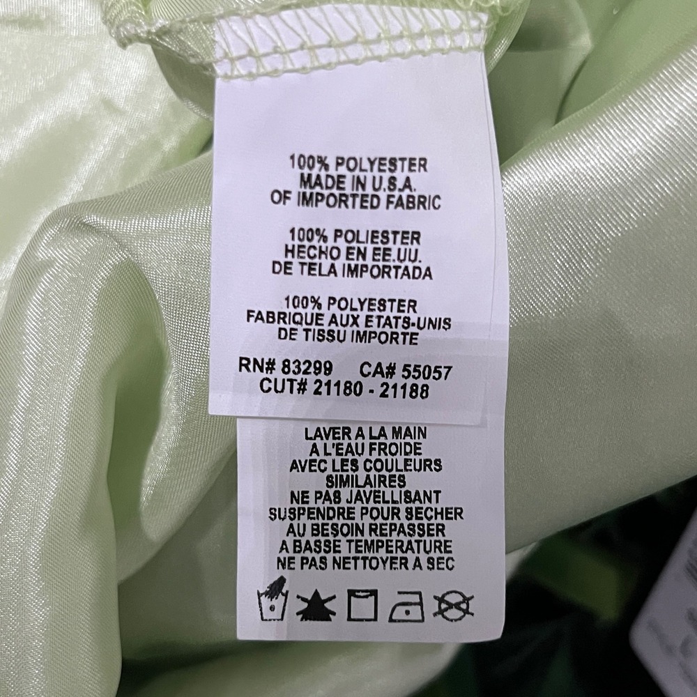 Bebe Dress Large Womens Green Satin Cowl Neck Slip Midi Cocktail 3711 - Picture 5 of 9